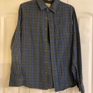 Rustic Blue Mens size small button down long sleeve shirt